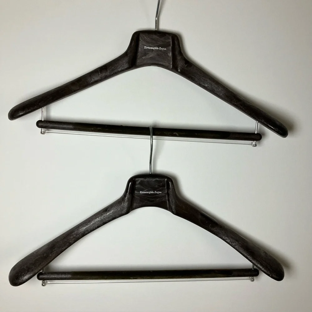 ERMENEGILDO ZEGNA Set of TWO Designer Boutique Composite Heavy Suit Hangers - Picture 10 of 13